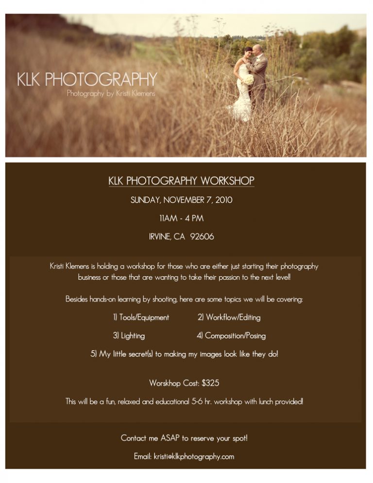 Photography Workshop by KLK Photography